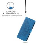 Peňaženkové kožené puzdro 7-PETAL na Samsung Galaxy S23 Plus 5G – Modrá