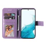 Peňaženkové kožené puzdro 7-PETAL na Samsung Galaxy S23 Plus 5G – Fialová