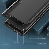 Knižkové puzdro Electroplating Mirror SIDE na Xiaomi 12T / 12T Pro - Čierna