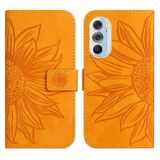 Peňaženkové kožené puzdro Sun Flower na Motorola Edge 30 Pro - Žltá