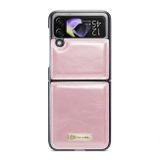 Kožený kryt CaseMe Horse na Samsung Galaxy Z Flip4 - Ružová
