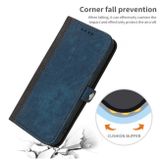 Peňaženkové kožené puzdro Double Fold na Motorola Edge 30 Fusion - Kráľovská modrá