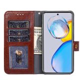 Peňaženkové kožené puzdro ZIPPER na Samsung Galaxy A04s – Hnedá