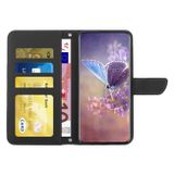 Peňaženkové kožené puzdro SKIN FEEL na Samsung Galaxy S23 5G – Čierna