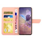 Peňaženkové kožené puzdro SKIN FEEL na Samsung Galaxy S23 5G – Ružová