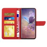 Peňaženkové kožené puzdro SKIN FEEL na Samsung Galaxy S23 5G – Červená