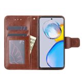 Peňaženkové kožené puzdro CRYSTAL na Samsung Galaxy A04s – Hnedá
