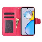 Peňaženkové kožené puzdro CRYSTAL na Samsung Galaxy A04s – Ružovočervená