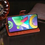 Peňaženkové kožené puzdro na Samsung Galaxy M21 -red