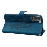 Peňaženkové kožené puzdro RETRO SKIN na Samsung Galaxy S23 5G – Modrá