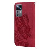 Peňaženkové kožené puzdro RETRO na Xiaomi 12T / 12T Pro – Červená