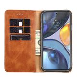 Peňaženkové kožené puzdro RETRO na Samsung Galaxy A04s – Hnedá