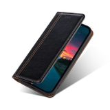 Peňaženkové kožené puzdro GRID na Samsung Galaxy A04s – Čierna