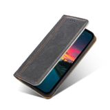 Peňaženkové kožené puzdro GRID na Samsung Galaxy A04s – Šedá