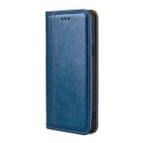 Peňaženkové kožené puzdro GRID na Samsung Galaxy A04s – Modrá