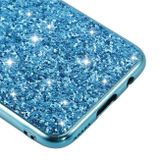 Gumený Glitter kryt na Huawei P40 Lite - Strieborný