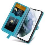 Peňaženkové kožené puzdro LIFE TREE na Samsung Galaxy S23 Plus 5G – Modrá