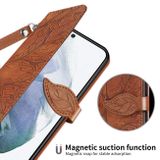 Peňaženkové kožené puzdro LIFE TREE na Samsung Galaxy S23 Plus 5G – Hnedá