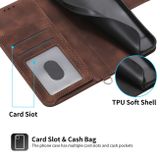 Peňaženkové kožené puzdro SKIN-FEEL na Xiaomi Redmi A1 – Hnedá