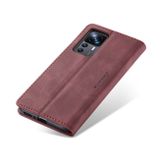 Peňaženkové kožené puzdro CASEME na Xiaomi 12T / 12T Pro – Vínovo červená