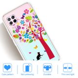 Gumený kryt na Huawei P40 Lite - Shockproof Painted Transparent -Tree and Cat