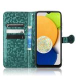 Peňaženkové kožené puzdro HONEYCOMB na Samsung Galaxy A03 – Zelená