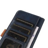 Peňaženkové kožené puzdro Thread na Motorola Edge 30 Neo - Modrá