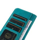 Peňaženkové kožené puzdro Thread na Motorola Edge 30 Ultra - Svetlo zelená