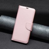 Peňaženkové kožené puzdro LITCHI na Samsung Galaxy A54 5G – Ružovozlatá
