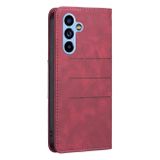 Peňaženkové kožené puzdro BLOCK na Samsung Galaxy A54 5G – Červená