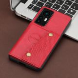 Peňaženkové kožené puzdro BUCKLE na Xiaomi 12T / 12T Pro – Červená