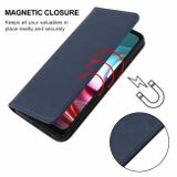 Peňaženkové kožené puzdro Magnetic Closure na Moto G10/G20/G30 - Modrá