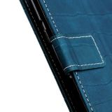 Peňaženkové kožené puzdro CROCODILE na Samsung Galaxy A54 5G – Zelená