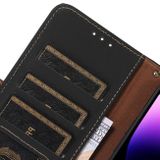Peňaženkové kožené puzdro GENUINE na Samsung Galaxy A54 5G – Čierna