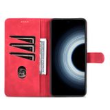 Peňaženkové kožené puzdro AZNS na Xiaomi 12T / 12T Pro – Červená