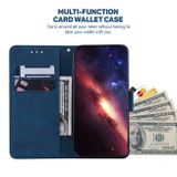 Peňaženkové kožené puzdro GEOMETRIC na Xiaomi 12T / 12T Pro – Modrá