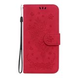 Peňaženkové kožené puzdro BUTTERFLY na Xiaomi 12T / 12T Pro – Červená