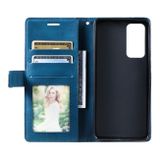 Peňaženkové kožené puzdro SKIN na Xiaomi 12 Lite – Modrá