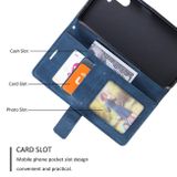 Peňaženkové kožené puzdro SPLICING na Samsung Galaxy A14 4G/5G – Modrá