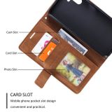 Peňaženkové kožené puzdro SPLICING na Samsung Galaxy A14 4G/5G – Hnedá