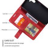 Peňaženkové kožené puzdro SPLICING na Samsung Galaxy A14 4G/5G – Červená