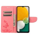 Peňaženkové kožené puzdro BUTTERFLY na Samsung Galaxy A54 5G – Ružová