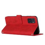 Peňaženkové kožené puzdro Smile Writing na Moto E22 - Červená