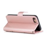 Peňaženkové kožené puzdro na iPhone SE (2020) - Ružovozlatý