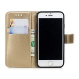 Peňaženkové kožené puzdro na iPhone SE (2020) - Zlatý