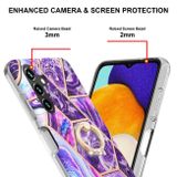 Gumený kryt SPLICING na Samsung Galaxy A14 4G/5G - Tmavofialová