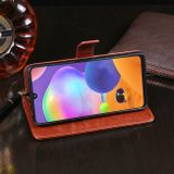 Peňaženkové kožené puzdro na Samsung Galaxy A31 - Tmavomodrý