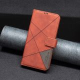 Peňaženkové kožené puzdro Rhombus na Motorola Moto G72 - Hnedá