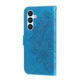 Peňaženkové kožené puzdro 7-PETAL na Samsung Galaxy A34 5G – Modrá