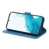 Peňaženkové kožené puzdro 7-PETAL na Samsung Galaxy A34 5G – Modrá